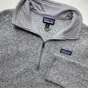 Patagonia Women's Better Sweater 1/4-Zip Fleece Size XL Grey